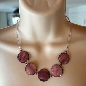 Purple boho necklace